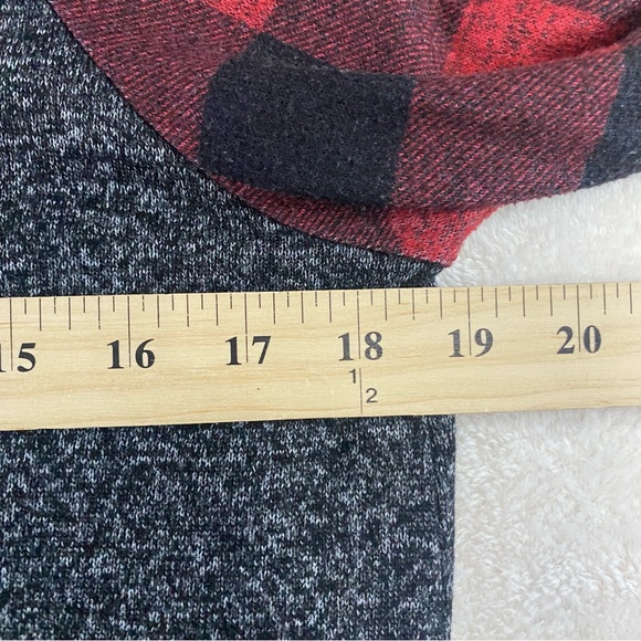 Women’s Eclipse Black/Red Plaid Shirt With Elbow Patches Size M - Picture 6 of 9